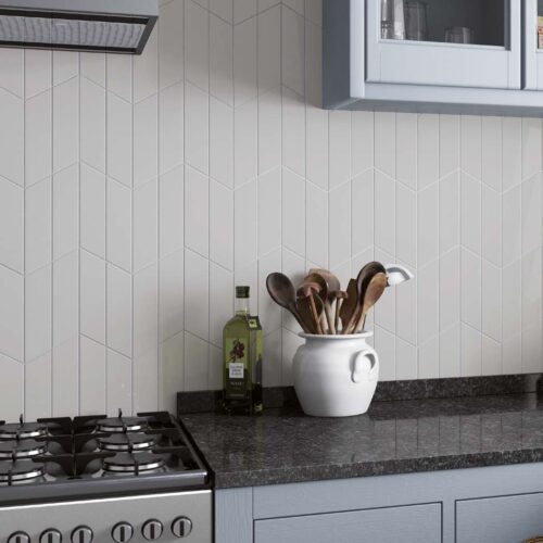 Equipe Chevron Wall White Right 18,6x5,2