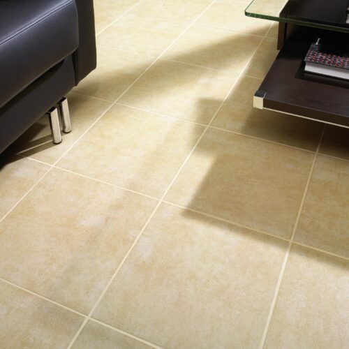 Zbliżenie na strukturę i kolor płytki ceramicznej REDO