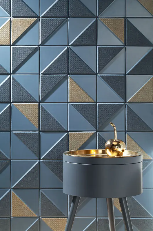 TUBĄDZIN REFLECTION NAVY DEKOR 2 14,8×14,8 2