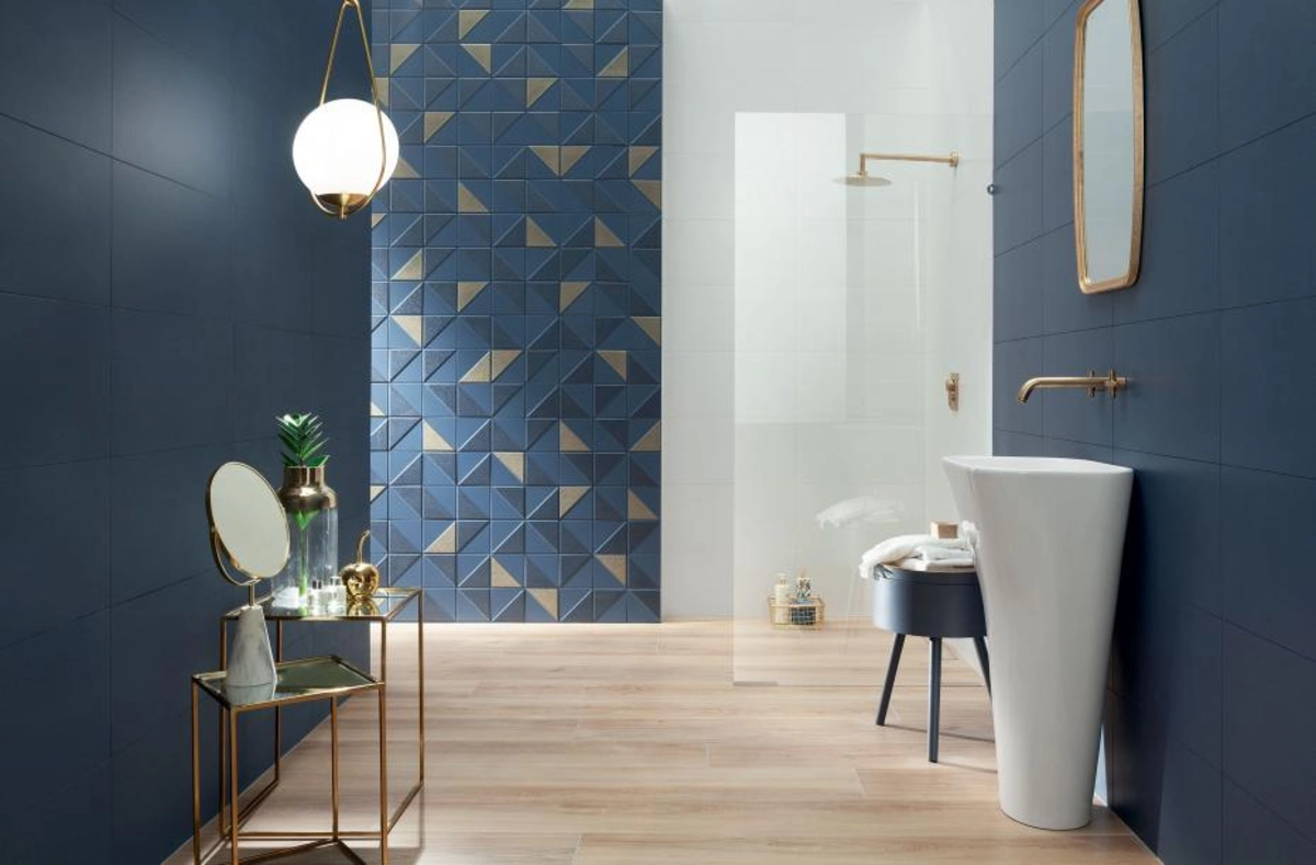 TUBĄDZIN REFLECTION NAVY DEKOR 2 14,8×14,8 3