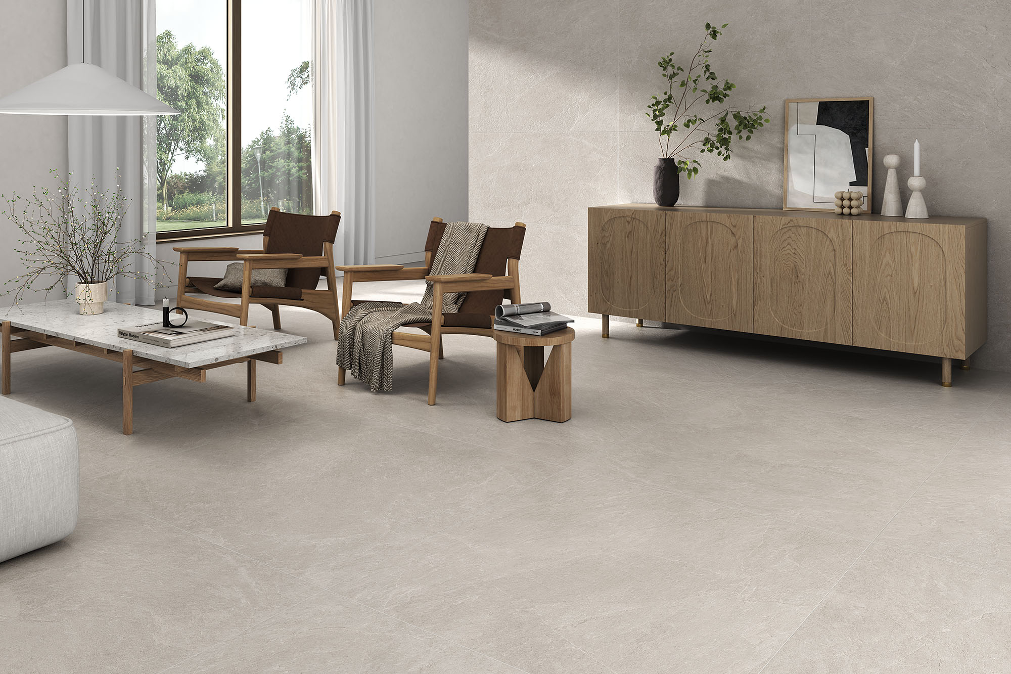 AMB-CALDEA-BEIGE-60X120 EMIGRES CALDEA BEIGE 120X120 RL - beżowa płytka gresowa